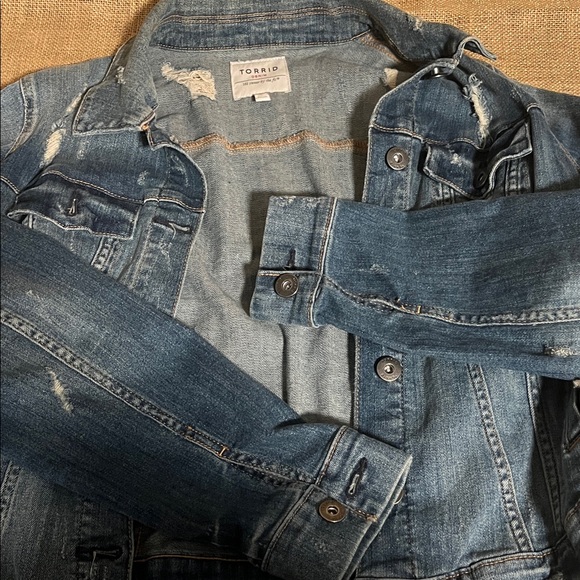 Blue Distressed Denim Jacket - Picture 2 of 4